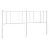 vidaXL T&ecirc;te de lit de remplacement m&eacute;tal blanc 180 cm