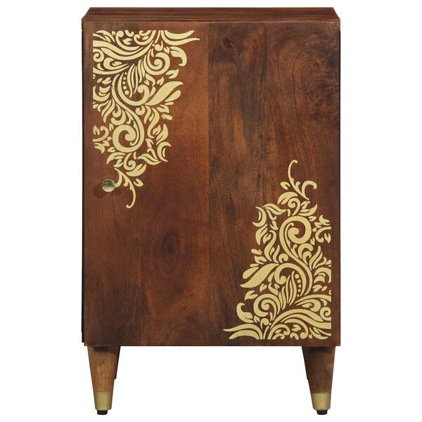 vidaXL Cabinet de salle de bain avec porte Marron miel 38 x 33 x 58 cm