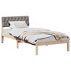 vidaXL Cadre de lit Marron et taupe 90 x 190 cm Bois massif en pin