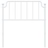 vidaXL T&ecirc;te de lit m&eacute;tal blanc 90 cm