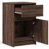 vidaXL Armoire de chevet et lumières LED chêne marron bois ingénierie