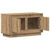 vidaXL Meuble TV ch&ecirc;ne artisanal 80 x 35 x 45 cm Bois d'ing&eacute;nierie