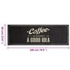 vidaXL Tapis de cuisine lavable texte Coffee 60x180 cm velours