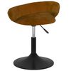vidaXL Chaises pivotantes &agrave; manger lot de 2 Marron Velours