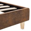 vidaXL Cadre de lit sans matelas marron similicuir daim 120x200 cm