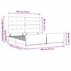 vidaXL Cadre de lit avec t&ecirc;te de lit Cr&egrave;me 180 x 200 cm tissu