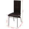 vidaXL Chaises &agrave; manger lot de 4 marron similicuir