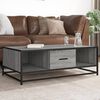 vidaXL Table basse sonoma gris 100x57x35 cm bois d'ing&eacute;nierie et m&eacute;tal
