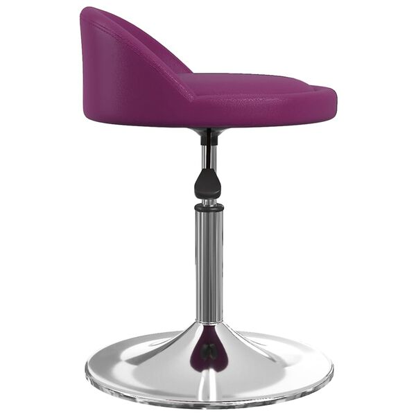 vidaXL Chaises pivotantes &agrave; manger lot de 4 violet similicuir