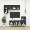 vidaXL Meuble TV mural Gris 37x37x142,5 cm Bois d&rsquo;ing&eacute;nierie