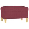 vidaXL Ensemble de canapés 3 pcs avec coussins Rouge bordeaux Tissu
