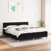 vidaXL Sommier &agrave; lattes de lit avec matelas Noir 160x200 cm Tissu