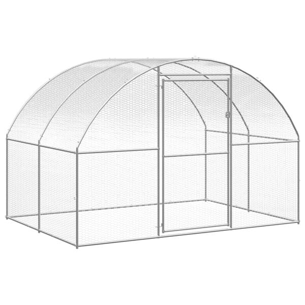 vidaXL Poulailler d'ext&eacute;rieur 3x24x2 m Acier galvanis&eacute;
