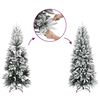 vidaXL Sapin de No&euml;l artificiel Blanc 210 cm PVC, m&eacute;tal et plastique