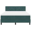 vidaXL Lit &agrave; ressorts avec matelas Vert fonc&eacute; 140 x 190 cm Velours