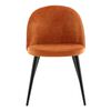Venture Home Chaises &agrave; manger lot de 2 Velvet noir et orange rouill&eacute;