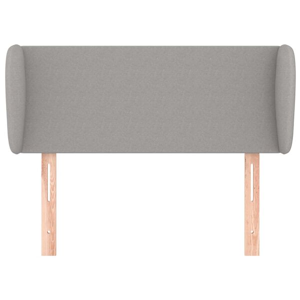 vidaXL T&ecirc;te de lit avec oreilles Gris clair 93x23x78/88 cm Tissu