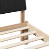 vidaXL Cadre de lit Marron et noir 90 x 200 cm Bois massif en pin