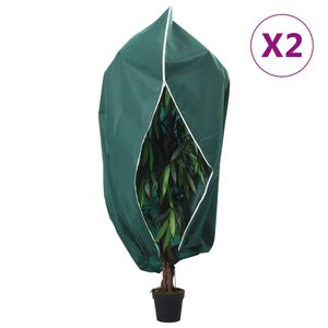 vidaXL Housses de protection pour plantes avec fermeture &eacute;clair 2 pcs