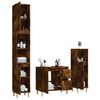 vidaXL Ensemble d'armoires de salle de bain 3 pcs ch&ecirc;ne fum&eacute;