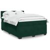 vidaXL Sommier &agrave; lattes de lit et matelas Vert fonc&eacute; 140x200cm Velours