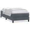 vidaXL Sommier &agrave; lattes de lit et matelas gris fonc&eacute; 80x210 cm velours