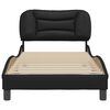 vidaXL Cadre de lit sans matelas Hvar noir 90x190 cm similicuir
