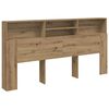 vidaXL Armoire de t&ecirc;te de lit ch&ecirc;ne artisanal 200x19x103,5 cm