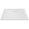 vidaXL Bac de douche SMC Blanc 90 x 70 cm
