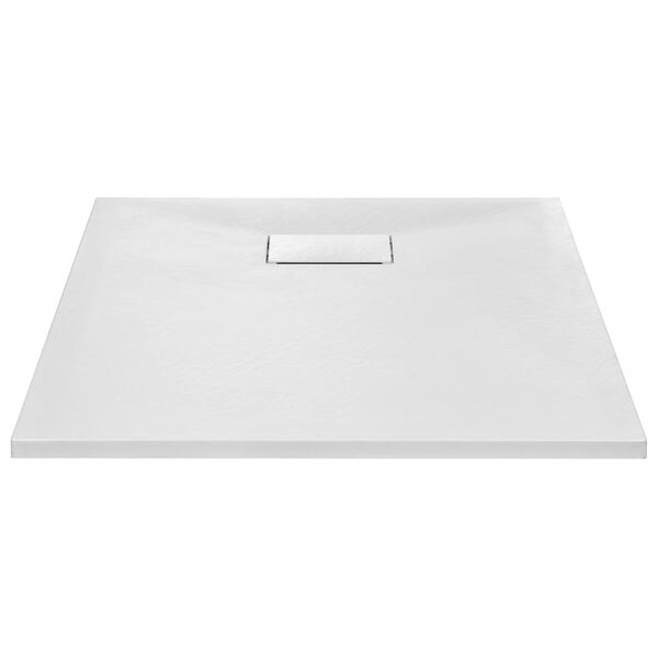 vidaXL Bac de douche SMC Blanc 90 x 70 cm