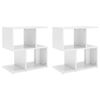 vidaXL Tables de chevet 2 pcs blanc brillant bois d'ing&eacute;nierie