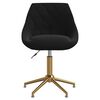 vidaXL Chaises pivotantes &agrave; manger lot de 4 noir velours