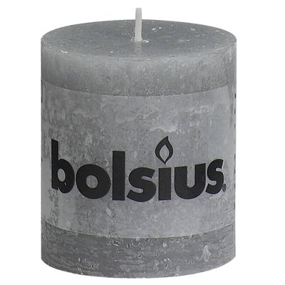 Bolsius Bougies pilier rustiques 6 pcs 80 x 68 mm Gris clair
