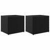 vidaXL Jardini&egrave;res 2 pcs noir 36x30x32 cm r&eacute;sine tress&eacute;e