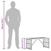 vidaXL Table de jardin Noir 80 x 40 x 40 cm Acier et Rattan Poly