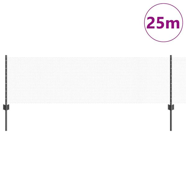 vidaXL Cl&ocirc;ture avec poteau Gris 0,6 x 25 m Acier et PVC