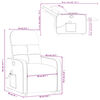 vidaXL Fauteuil inclinable de massage Cr&egrave;me Tissu