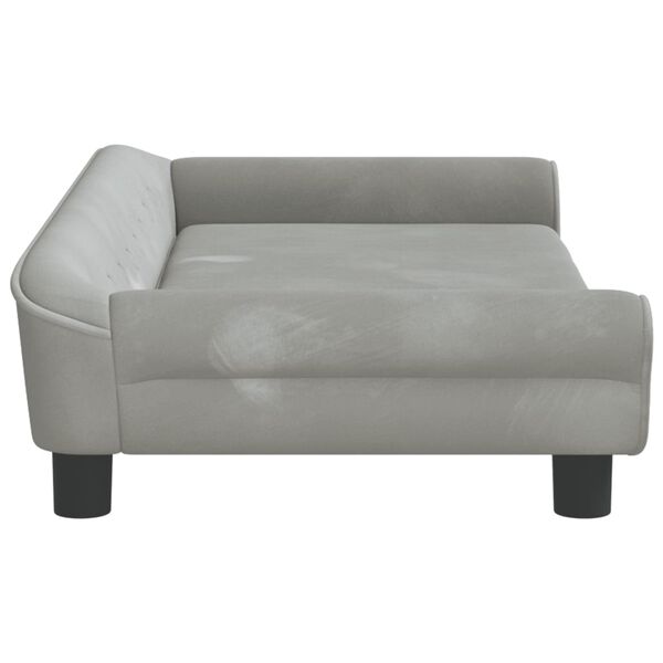 vidaXL Canap&eacute; pour enfants gris clair 100x50x26 cm velours