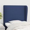 vidaXL T&ecirc;te de lit avec oreilles Bleu 93x23x118/128 cm Tissu