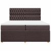 vidaXL Sommier &agrave; lattes de lit avec matelas Marron fonc&eacute; 200x200 cm