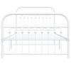 vidaXL Cadre de lit m&eacute;tal sans matelas et pied de lit blanc 100x190 cm