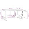 vidaXL Table basse Marron et Noir 80 x 50 x 40 cm Bois d'acacia massif
