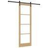 vidaXL Porte coulissante ORKDAL Naturel et Noir 78 x 232 cm