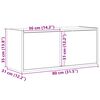 vidaXL Meuble TV mural avec lumi&egrave;res LED ch&ecirc;ne marron 80x31x35 cm