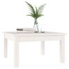 vidaXL Table basse Blanc 55x55x30 cm Bois massif de pin