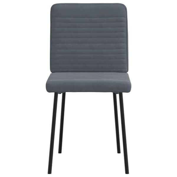 vidaXL Chaises &agrave; manger lot de 6 gris fonc&eacute; velours