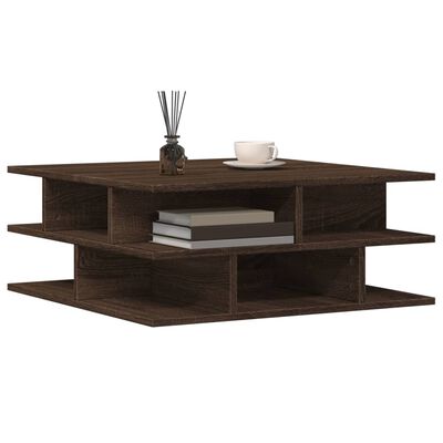 vidaXL Table basse chêne marron 70x70x29 cm bois d'ingénierie