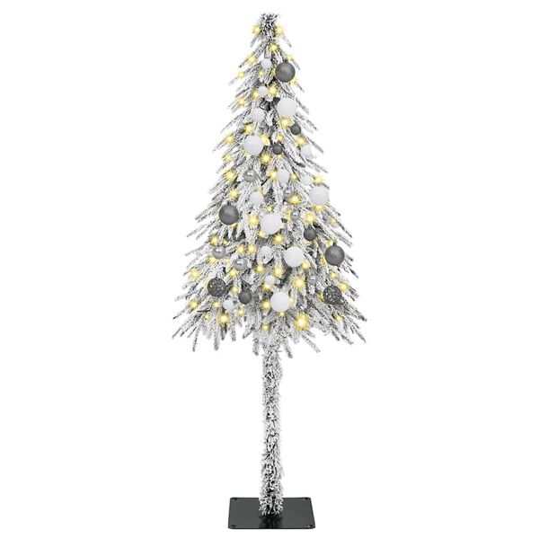 vidaXL Sapin de No&euml;l avec 150 LED Blanc 150 cm PE et Acier