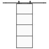 vidaXL Porte coulissante kit de quincaillerie noir 76x205 cm verre ESG