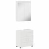 vidaXL Ensemble de mobilier de salle de bain TULUM 2 pc Blanc brillant